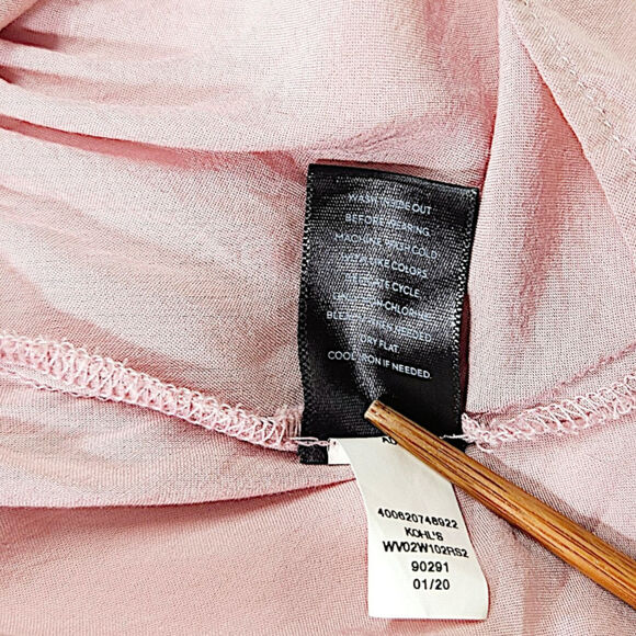 Simply Vera Vera Wang Ruffle Sharkbite Top Lavender Size L EUC Boho Romantic - Picture 5 of 7